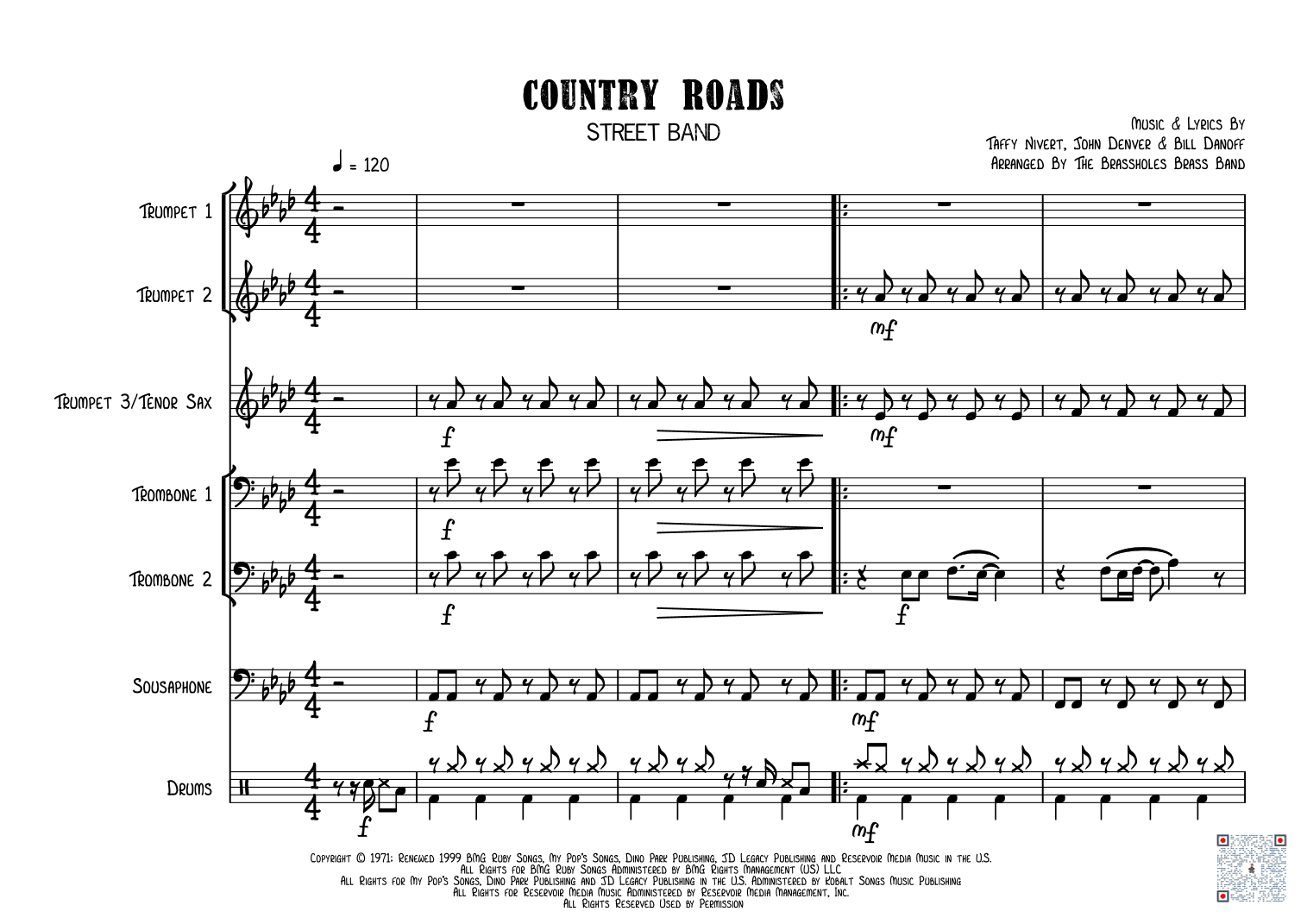 Take Me Home, Country Roads (arr. The Brass Holes Brass Band)