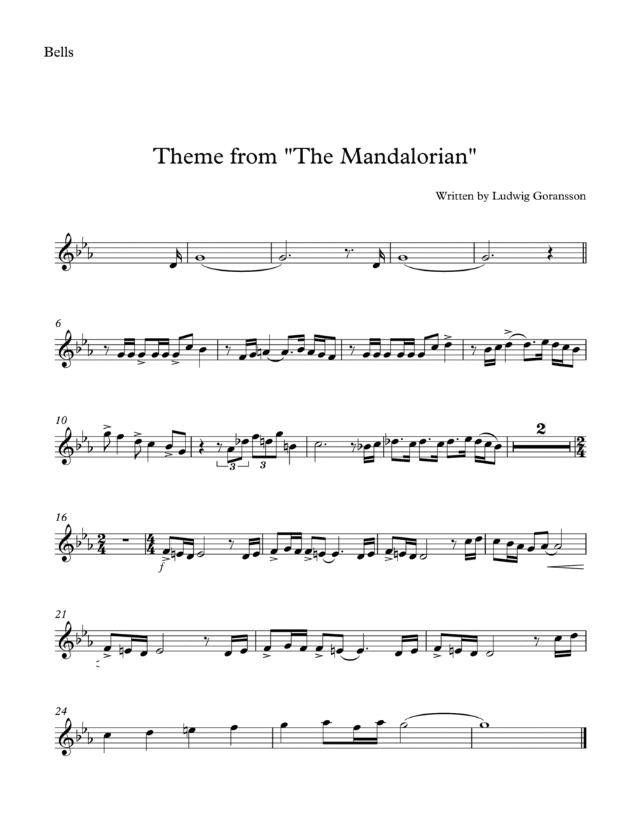The Mandalorian (arr. SongBird Music)