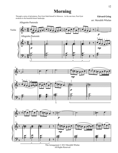 Classical Duets for Violin & Piano:  Morning (arr. Meredith Whelan)