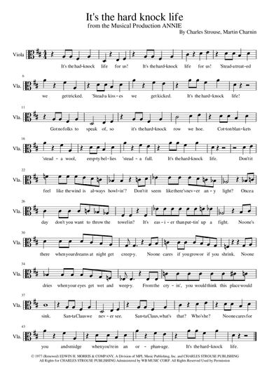 It's The Hard-knock Life (arr. Manuela Cabral)