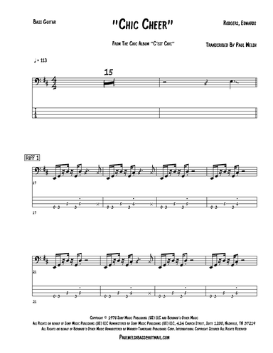 Chic Cheer (arr. P Welsh)
