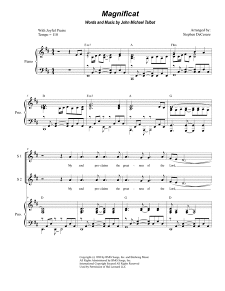 Magnificat (arr. Stephen DeCesare)