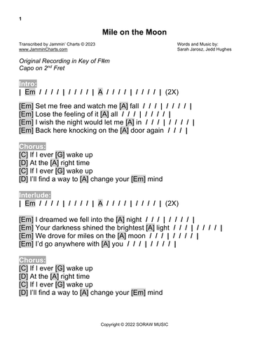 Mile On The Moon (arr. Jammin' Charts)