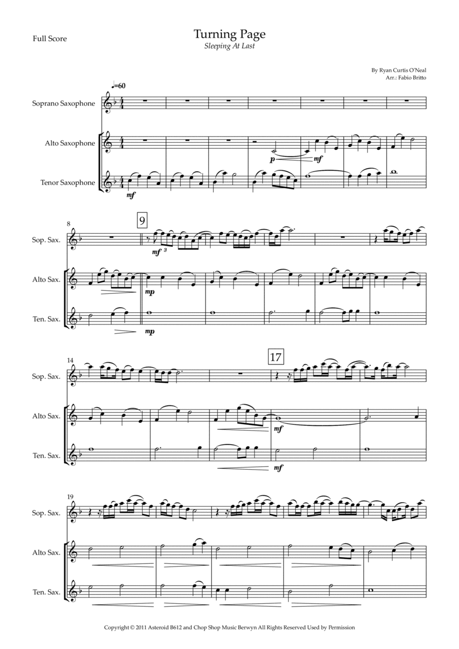 Turning Page (arr. Fabio Britto)