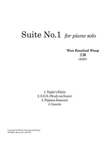 Suite No.1 for Piano Solo