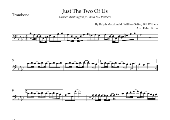 Just The Two Of Us (arr. Fabio Britto)