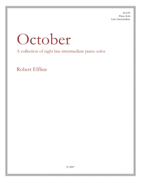 October - A Collection of Intermediate Piano Pieces