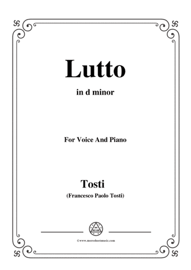Tosti-Lutto in d minor,for Voice and Piano (arr. MSM)