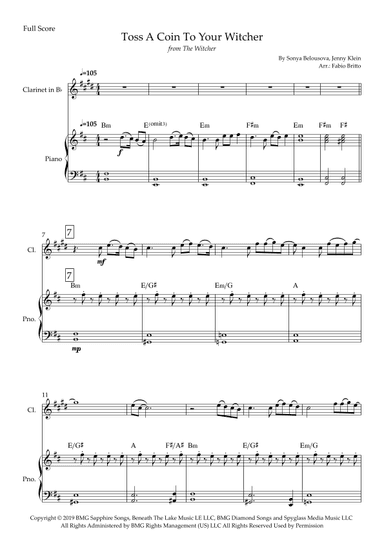 Toss A Coin To Your Witcher (arr. Fabio Britto)