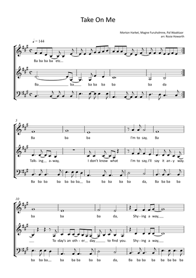 Take On Me (arr. Rosie Howarth)