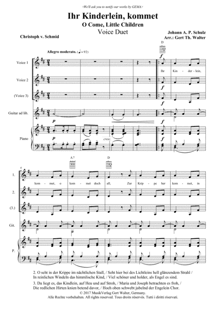 O Come, Little Children (arr. Gert Th. Walter)
