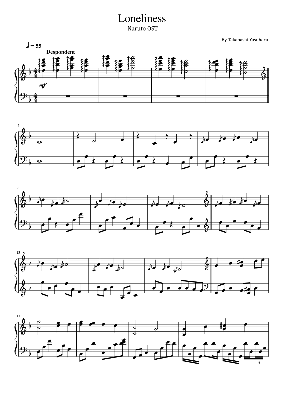 Loneliness (arr. poon)