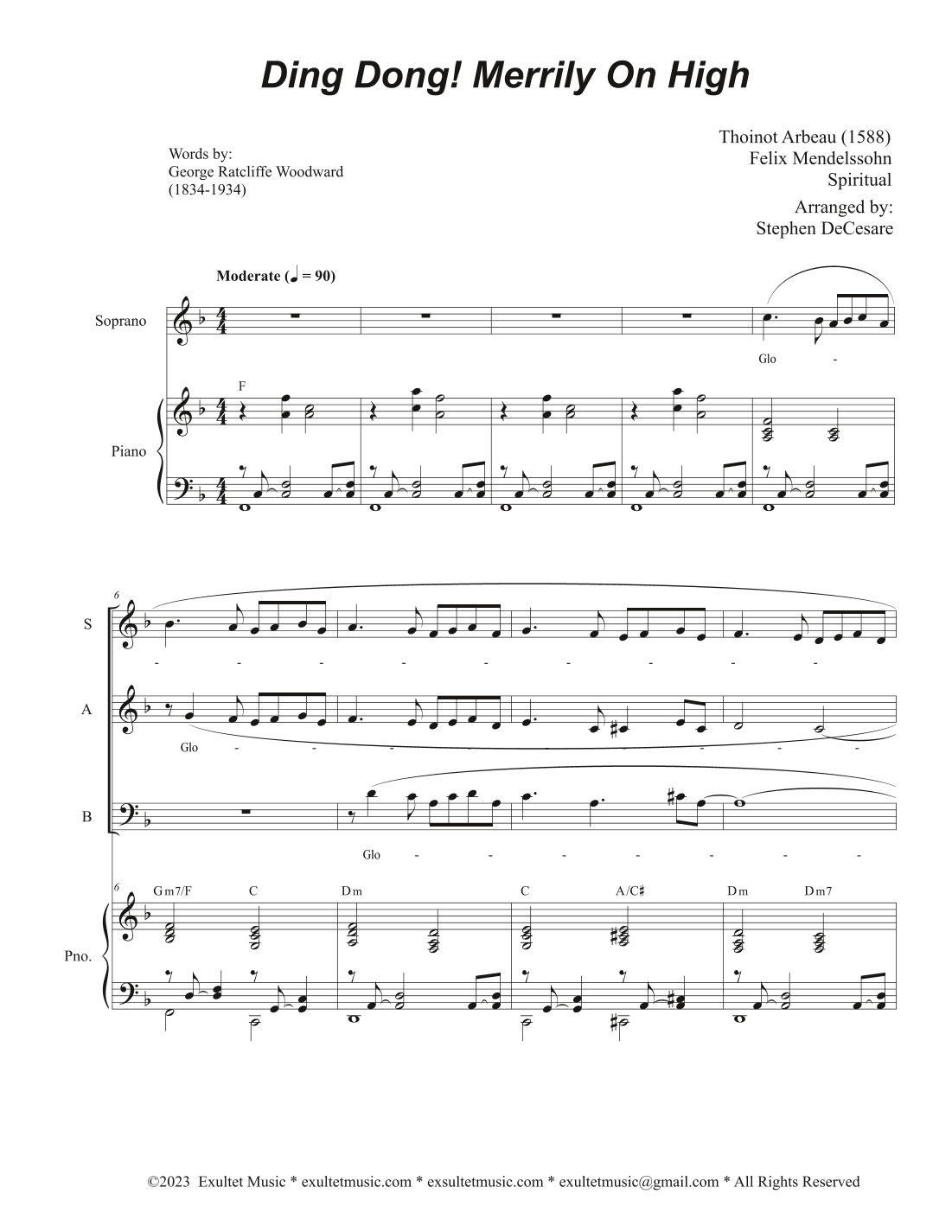 Ding Dong! Merrily On High (Vocal Trio - (SAB) (arr. Stephen DeCesare)