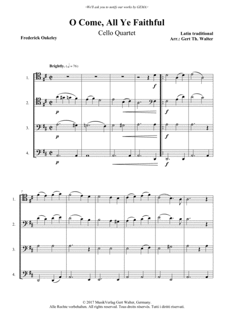 O Come, All Ye Faithful (arr. Gert Th. Walter)