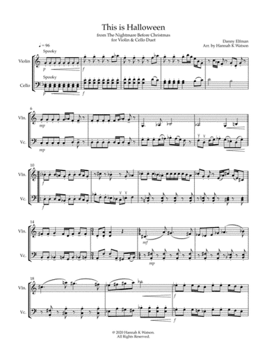 This Is Halloween (arr. Hannah K Watson)