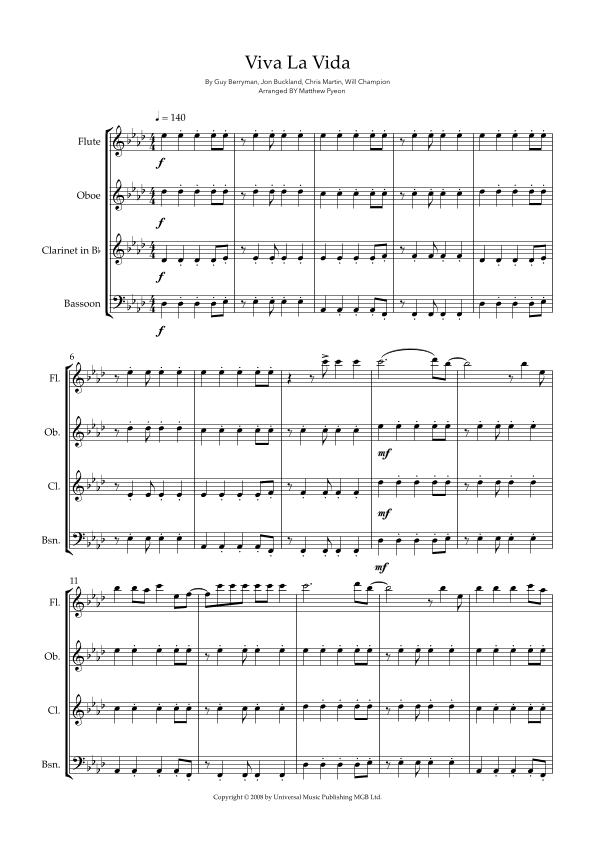 Viva La Vida (arr. Matthew pyeon)