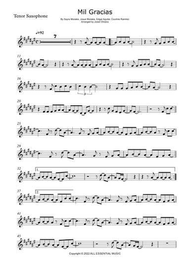 Mil Gracias (arr. Josiel Oliveira)