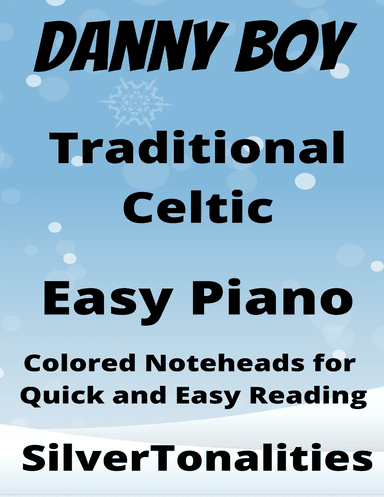 Danny Boy Easy Piano Sheet Music with Colored Notation (arr. SilverTonalities)