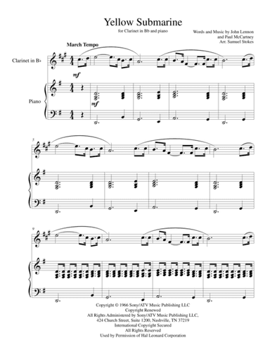 Yellow Submarine (arr. Samuel Stokes)
