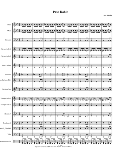 Paso Doble for Concert Band