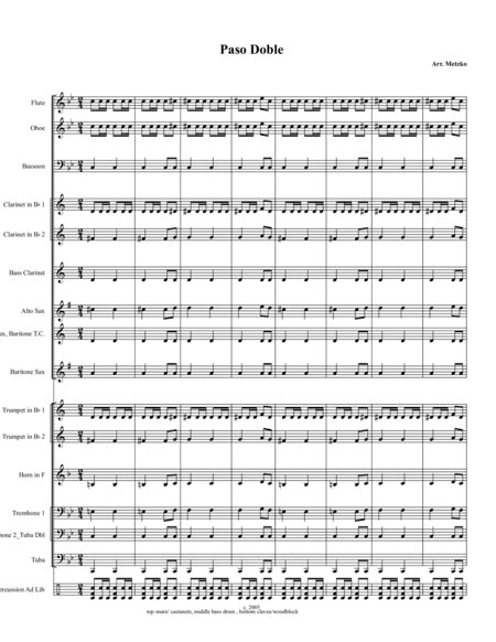 Paso Doble for Concert Band