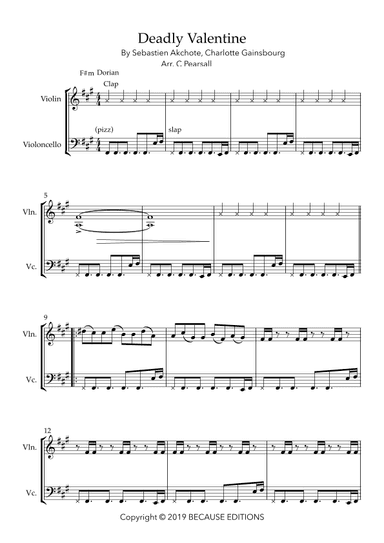 Deadly Valentine (arr. Caroline Pearsall)