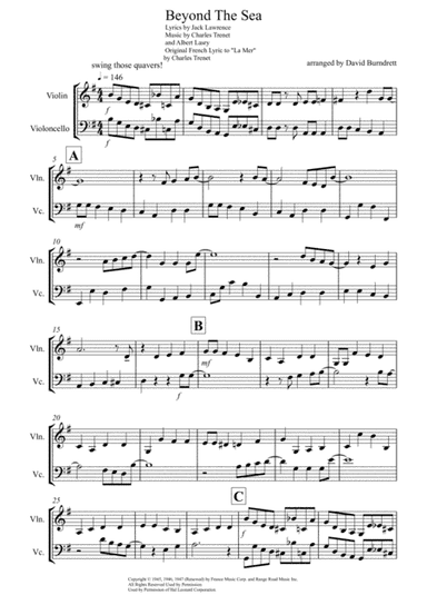Beyond The Sea (arr. David Burndrett)