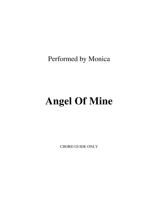 Angel Of Mine (arr. RWM)
