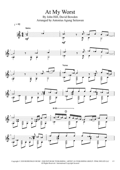 At My Worst (arr. Antonius Agung Setiawan)
