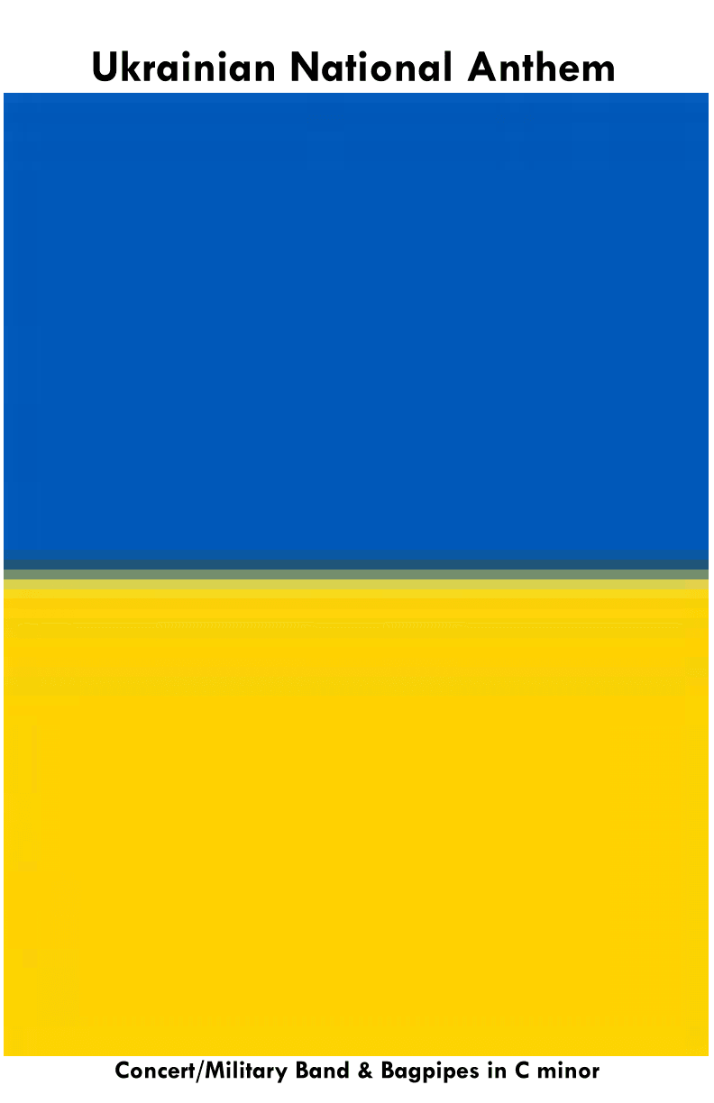 Ukrainian National Anthem for Scottish Highland Bagpipes & Concert/Military Band in C minor (arr. Keith Terrett)