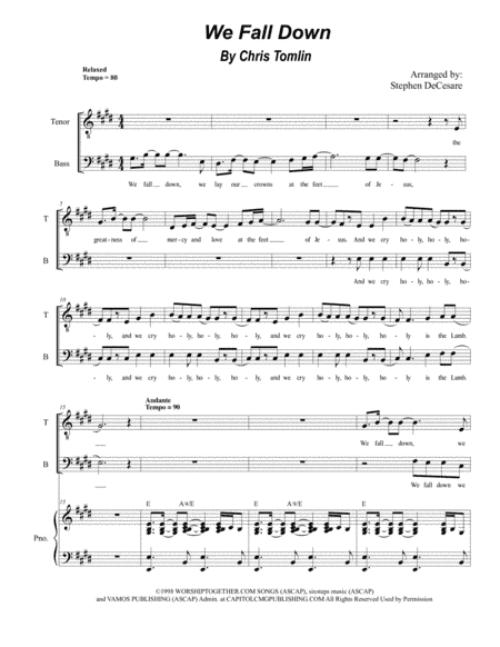 We Fall Down (arr. Stephen DeCesare)