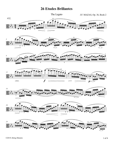 Mazas, Etudes for Viola Op 36, Book 2, No.32 (arr. String Masters)