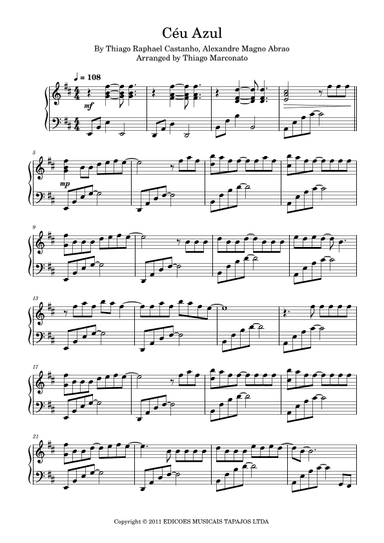 Ceu Azul (arr. Thiago Marconato)