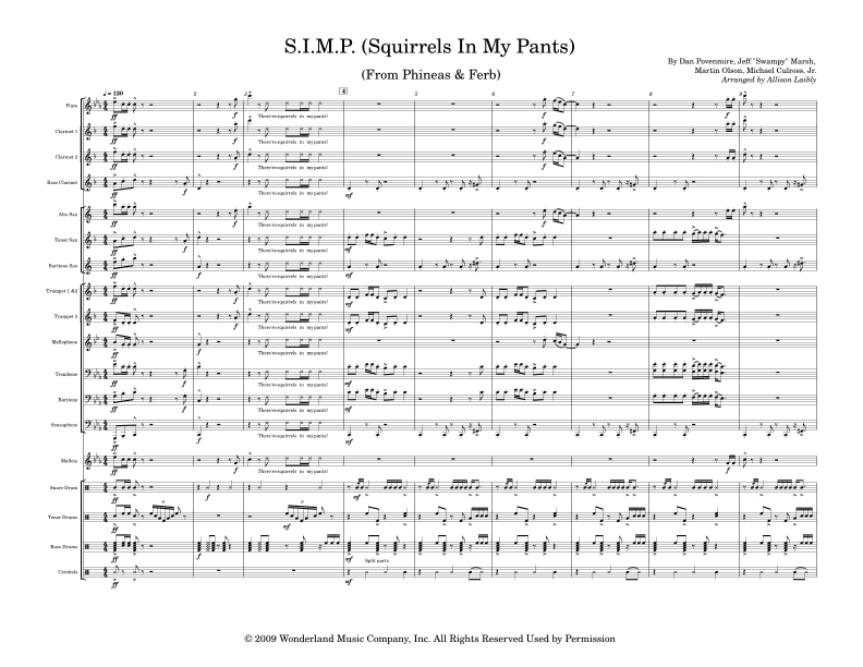 S.i.m.p. (squirrels In My Pants) (arr. Allison Laibly)