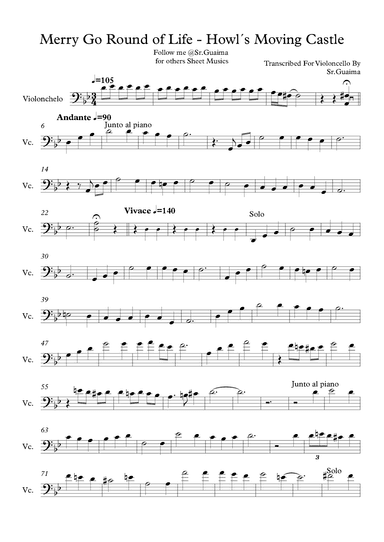 Merry-go-round Of Life (arr. Sr. Guaima)
