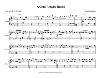 A Cruel Angel's Thesis (arr. A. R. Nazari)