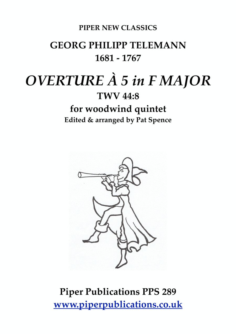 TELEMANN: OVERTURE À 5 in F MAJOR (arr. Pat Spence)