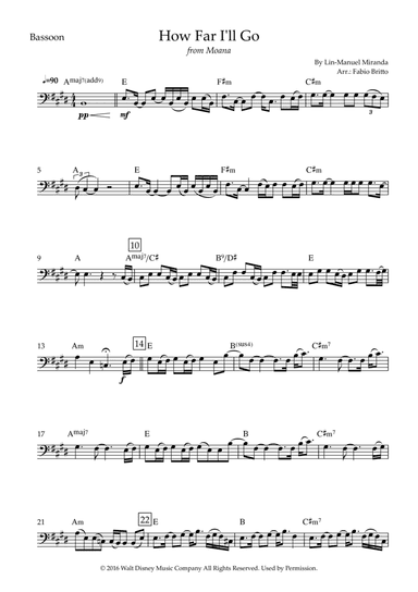 How Far I'll Go (arr. Fabio Britto)