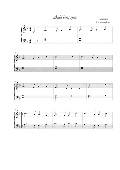 Auld lang syne (arr. Ester Alessandrini)