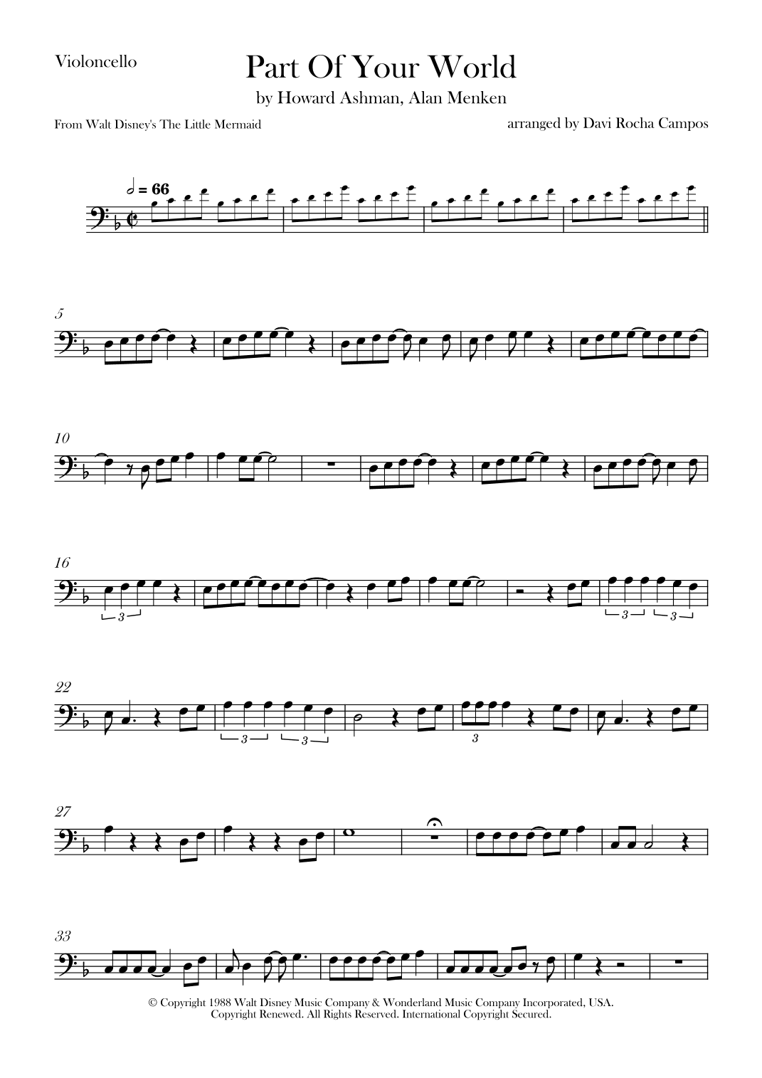 Part Of Your World (arr. Davi Rocha Campos)