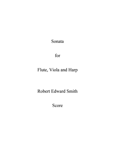 Sonata for Flute, Viola, and Harp