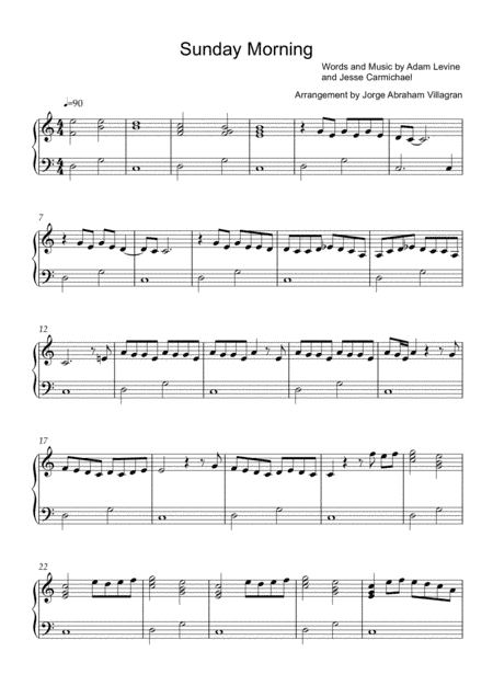 Sunday Morning (arr. Jorge Abraham Villagran)