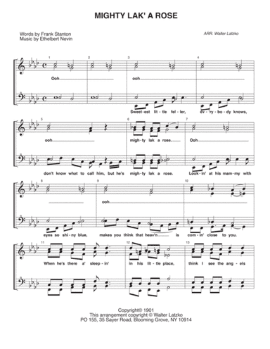MIGHTY LAK A ROSE (arr. Walter Latzko)
