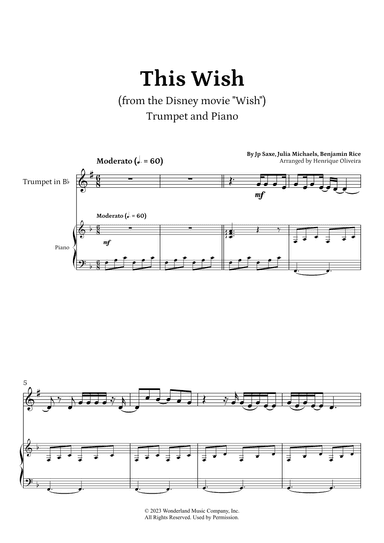 This Wish (arr. Henrique Oliveira)