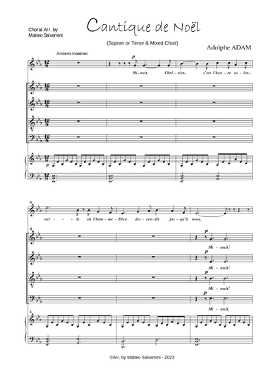 Cantique de Noël (arr. Matteo Salvemini)