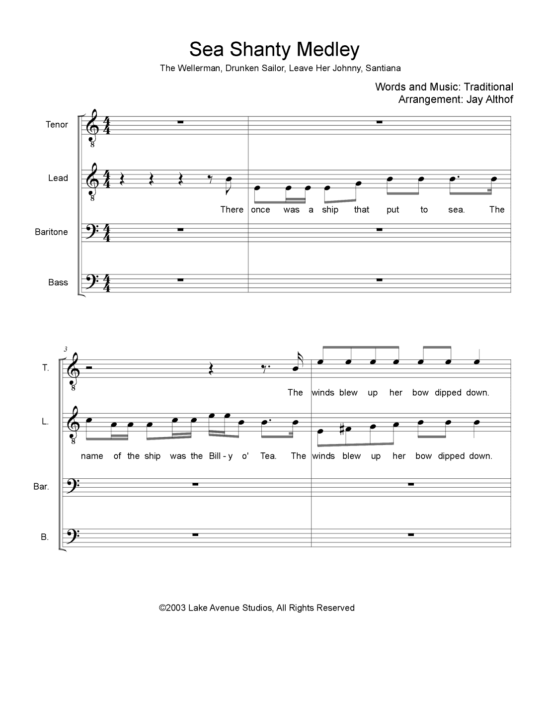 Sea Shanty Medley (arr. Jay Althof)