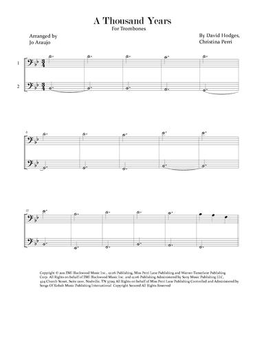 A Thousand Years (arr. Jo Araujo)