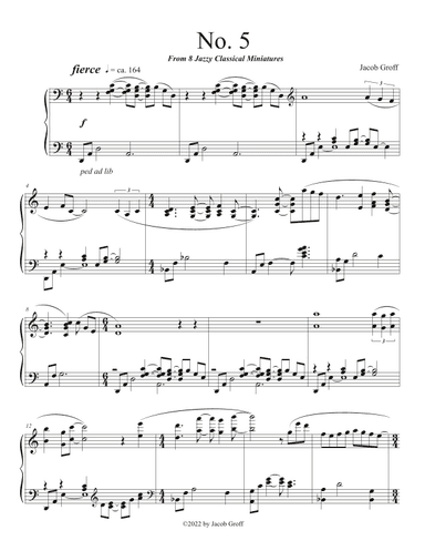 No. 5 from 8 Jazzy Classical Miniatures