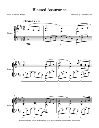 Blessed Assurance (arr. Arranged by Lester Le Roux)