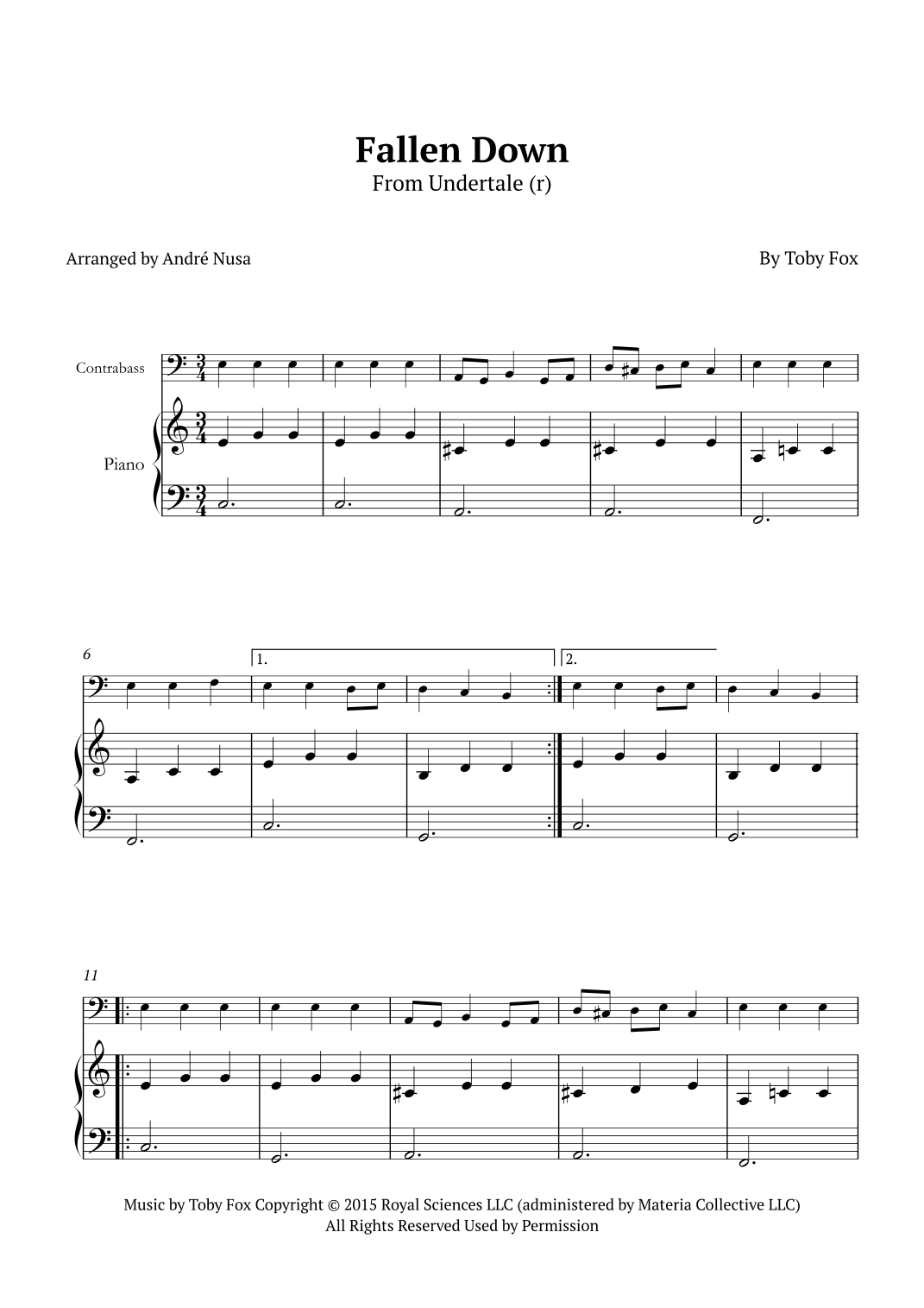 Fallen Down (arr. André Nusa)